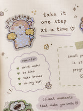 Cozy Hamster Holographic Sticker Pack – 36pcs | 12 Designs