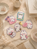 Kawaii Rabbit Embroidery Patch Stickers — Set of 6 | Peel & Stick