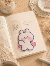 Kawaii Rabbit Embroidery Patch Stickers — Set of 6 | Peel & Stick