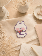 Kawaii Rabbit Embroidery Patch Stickers — Set of 6 | Peel & Stick