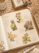 Vintage Botanical Gold Foil PET Stickers — 30pc | Journaling Scrapbook Pack