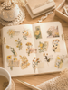Vintage Botanical Gold Foil PET Stickers — 30pc | Journaling Scrapbook Pack